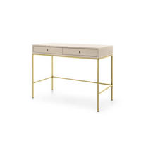 KONSOLETISCH - Konsole Melody Beige + Gold - Beige/Goldfarben, Holzwerkstoff (50/104/78cm) - Möblo