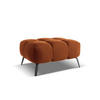 POUF Samt Stoff Orange - Terra cotta/Schwarz, Textil/Metall (78/41/60cm) - Makamii