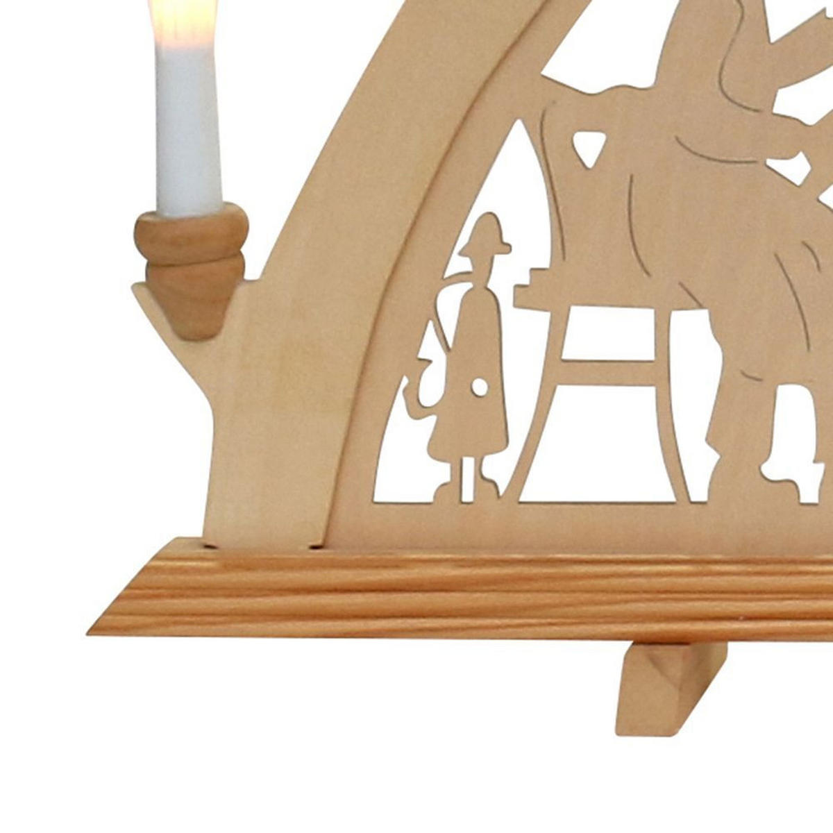 SCHWIBBOGEN Bergleute 10-flammig - Multicolor, Holz (0.1/1/0.1cm) - Dekoteam24