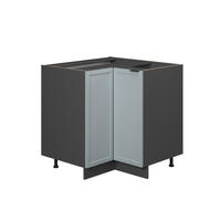 ECKUNTERSCHRANK Fame-Line Hellblau-grau 80.5 cm ohne AP - Anthrazit/Blaugrau, Holzwerkstoff (80.5/82/51.6cm) - Vicco