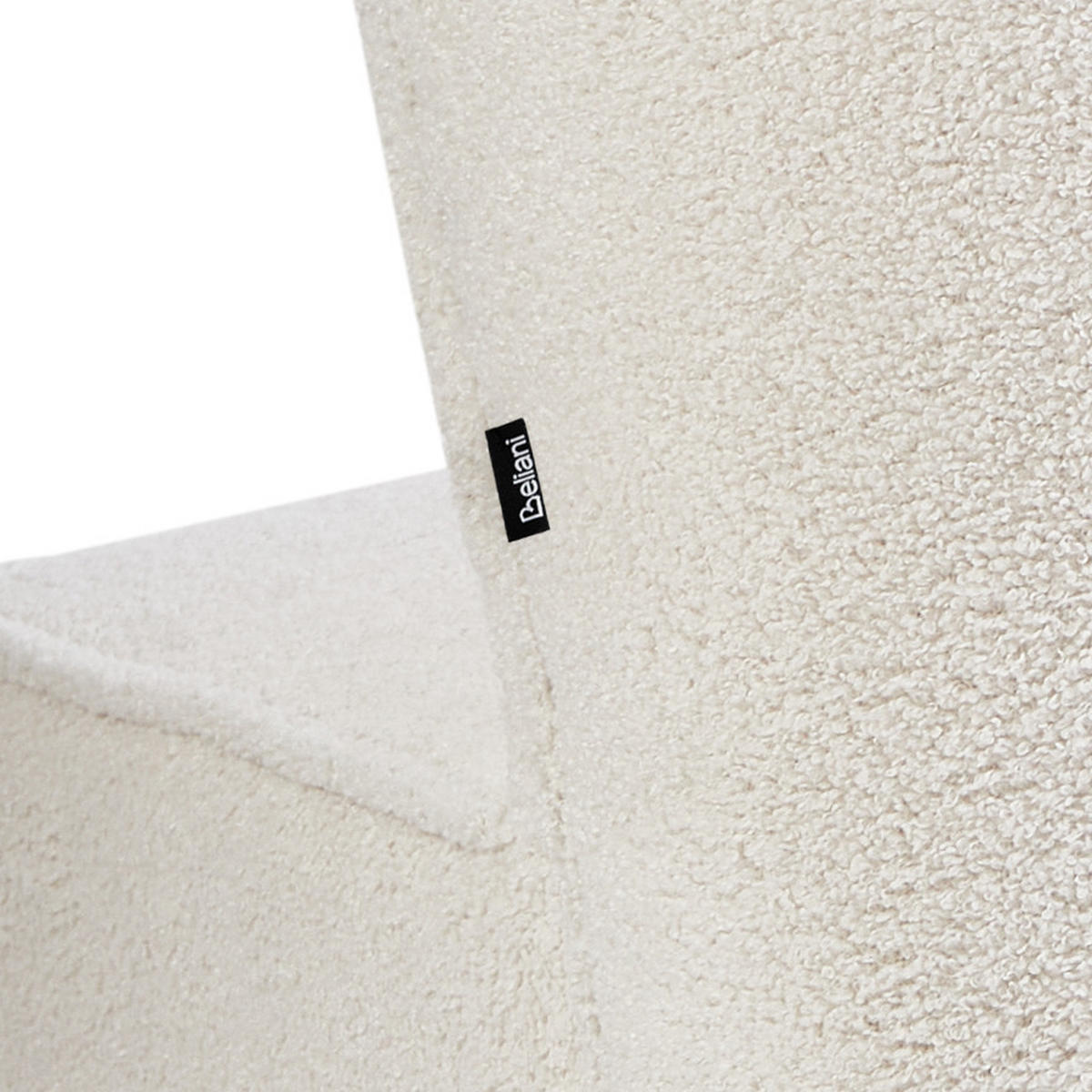 SESSEL Cremeweiß Alven - Weiß/Braun, Textil (65/78/75cm) - Beliani