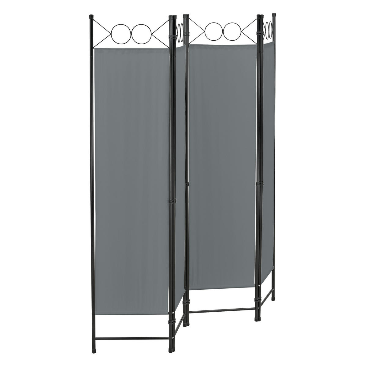 SICHTSCHUTZ Saragossa - Dunkelgrau, Textil/Metall (160/2cm) - [en.casa]