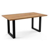 ESSTISCH rechteckiger, ausziehbarer LOFFTI, mit Metallbeinen, Loft-Stil, Industriel, skandinavisch: 80x120/220 cm. Farbe: Eiche Craft Golden/Schwarz - Braun, Metall (120/80/76cm) - Dekori_Interiors
