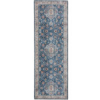 LÄUFER Laury Blau 80x240 cm - Blau, Kunststoff/Textil (80/1cm) - KUNSTLOFT