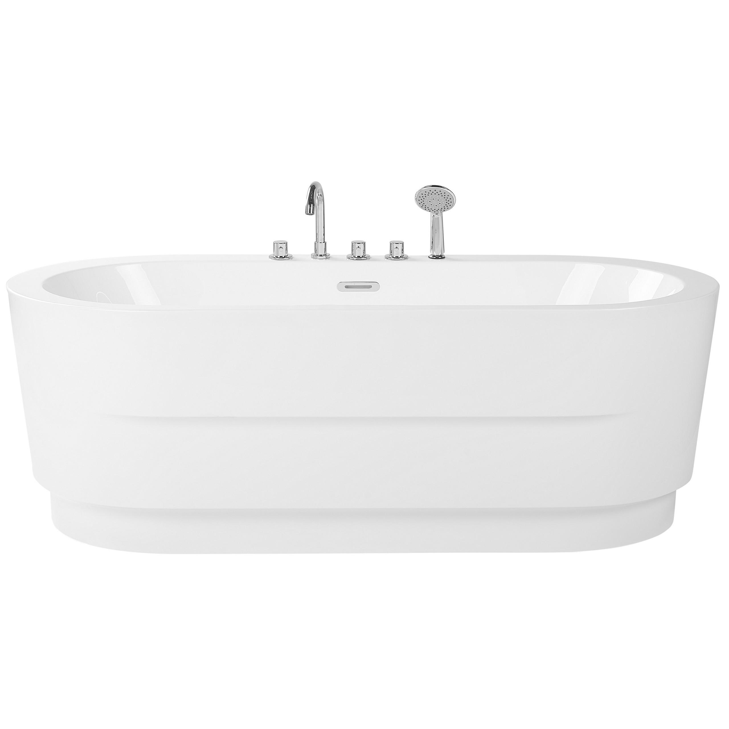 BADEWANNE FREISTEHEND 80x170x60 cm weiß Empresa - Weiß, Kunststoff (80/60/170cm) - Beliani