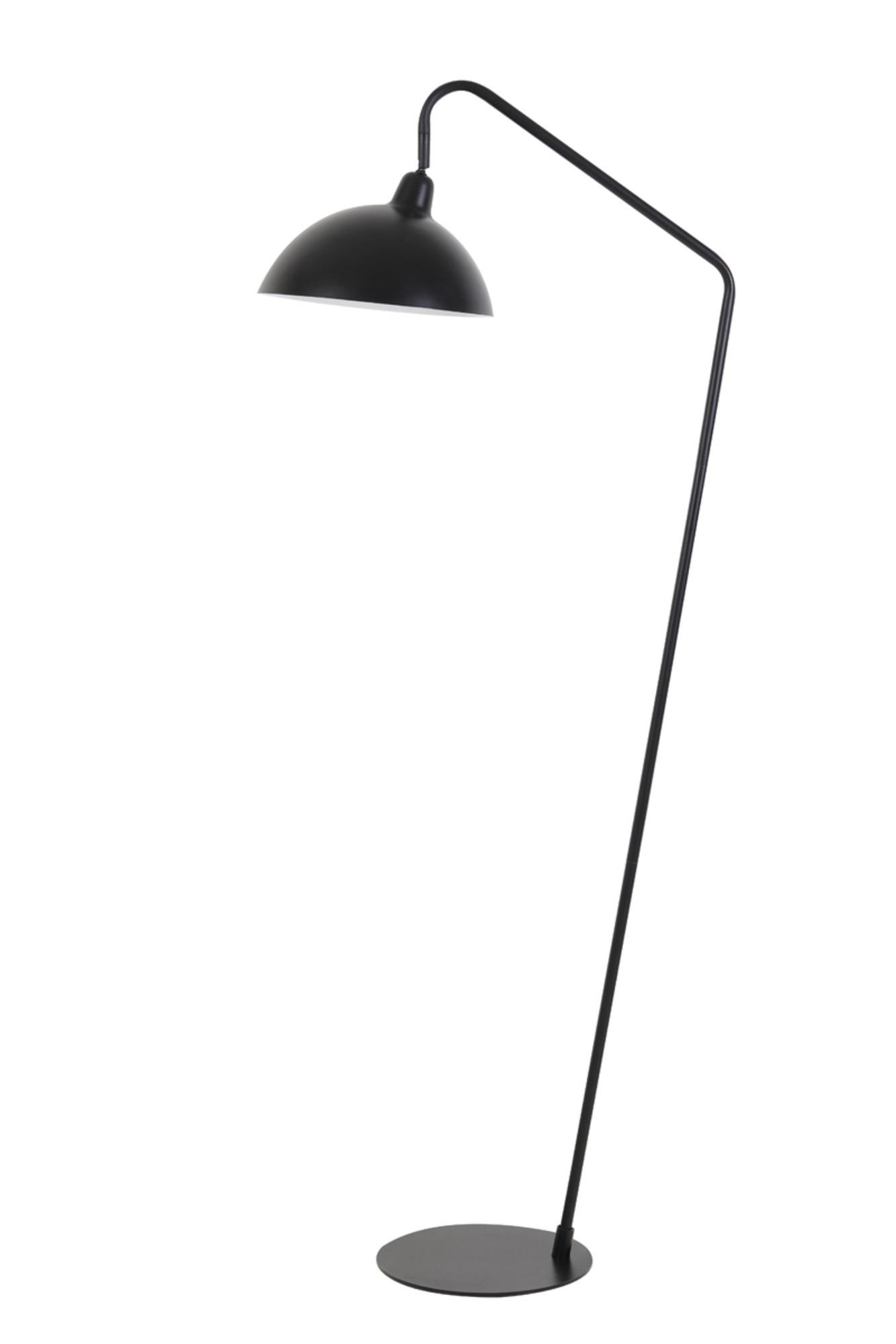 STEHLEUCHTE Orion Schwarz 53,5/30/150 cm - Schwarz, Metall (53.5/30/150cm) - Light & Living