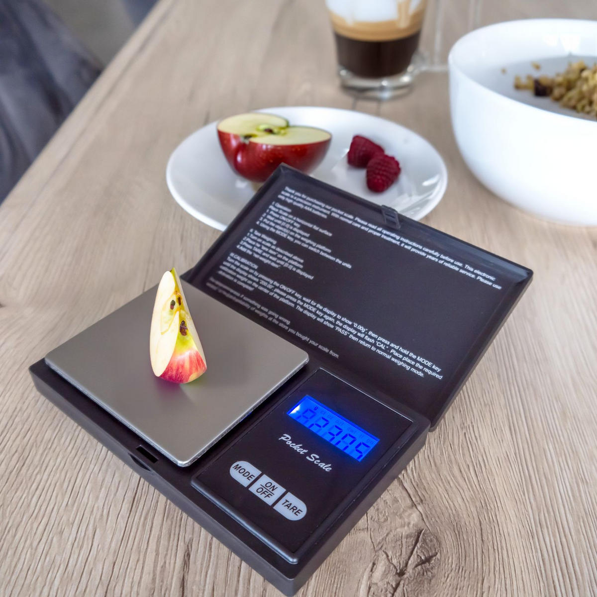 FEINWAAGE mit LCD Display - Schwarz, Metall (7.8/1.9/12.8cm) - Intirilife