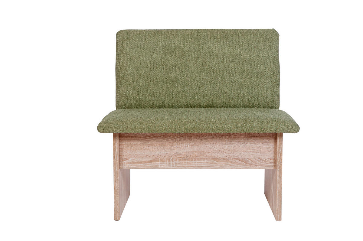 ECKBANK Die Vielseitige - Grün/Sonoma Eiche, Holzwerkstoff/Textil (145/185cm) - Kundler Home