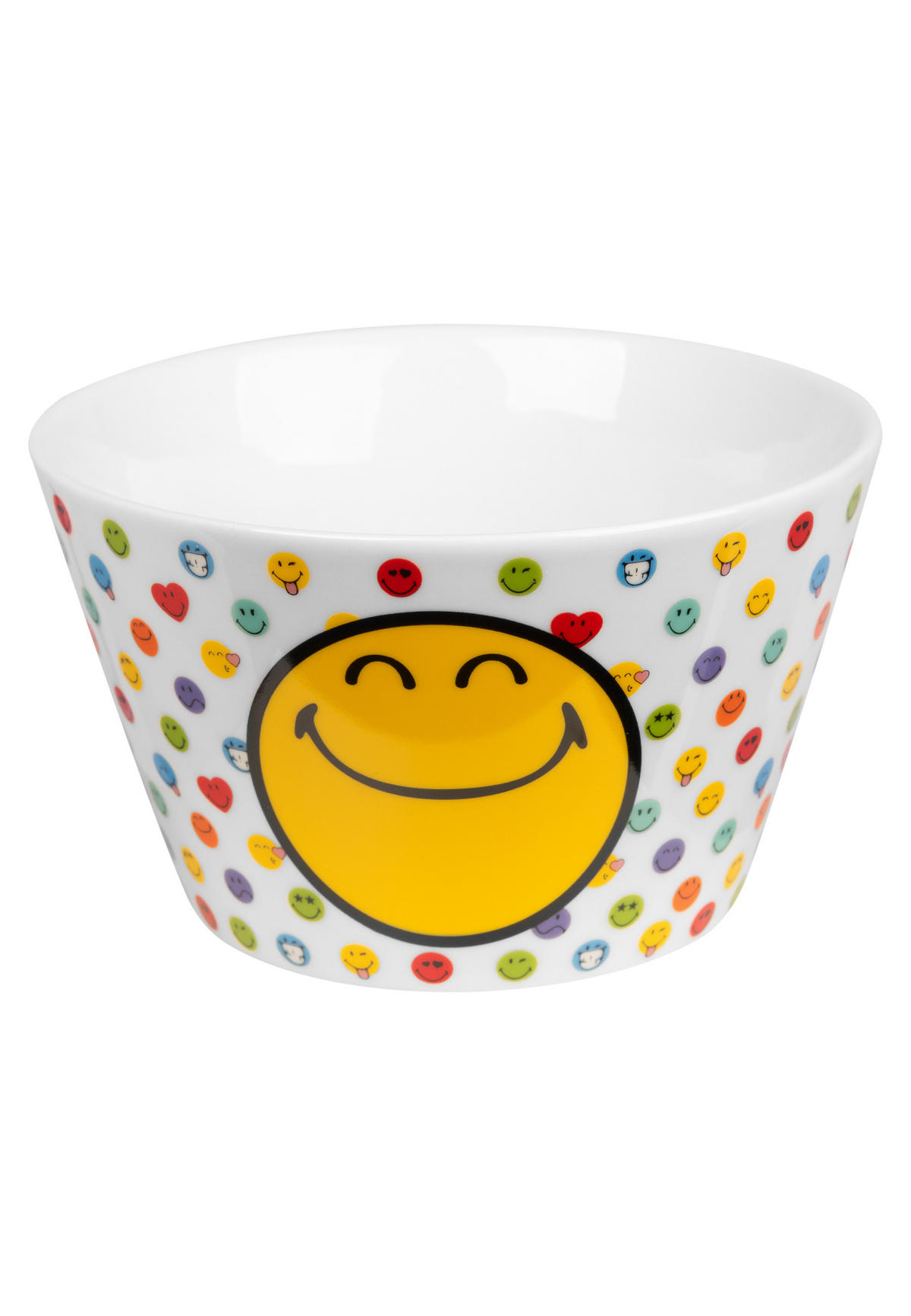 MÜSLISCHALE Smileyworld Weiß 500ml - Multicolor, Keramik (14cm) - United Labels
