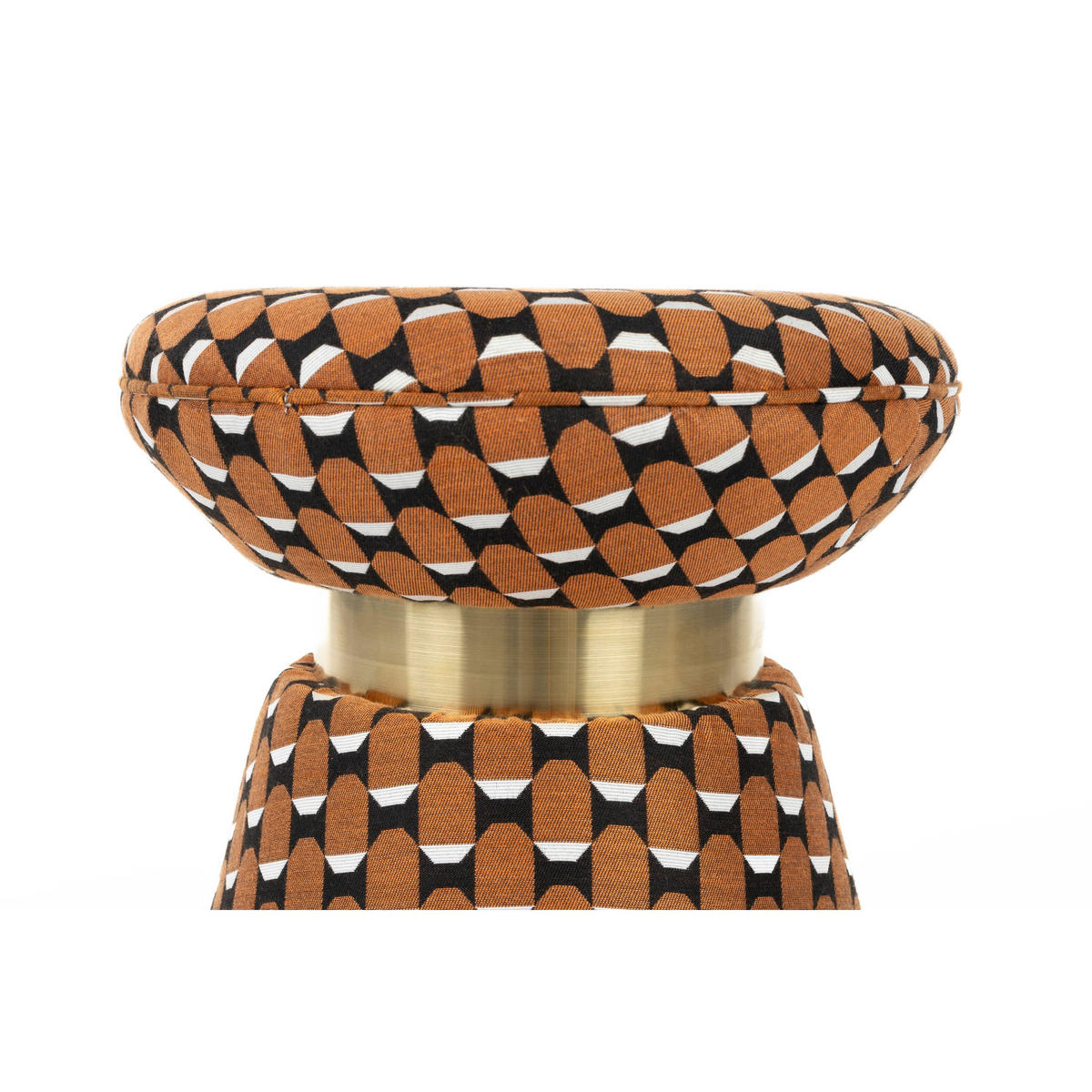 SITZHOCKER Pin Pouf - Braun, Metall (37/45/37cm) - Housecraft Living