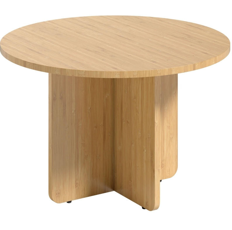 COUCHTISCH aus Bambus 66x66x45 cm in Natur mit Kreuzgestell - Naturfarben, Holzwerkstoff (66/66/45cm) - Modfu