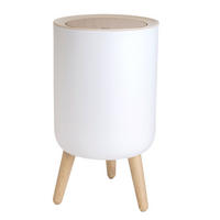 KOSMETIKEIMER mit Druckknopföffnung - Weiß, Kunststoff (22.2/36.4/22.2cm) - Intirilife