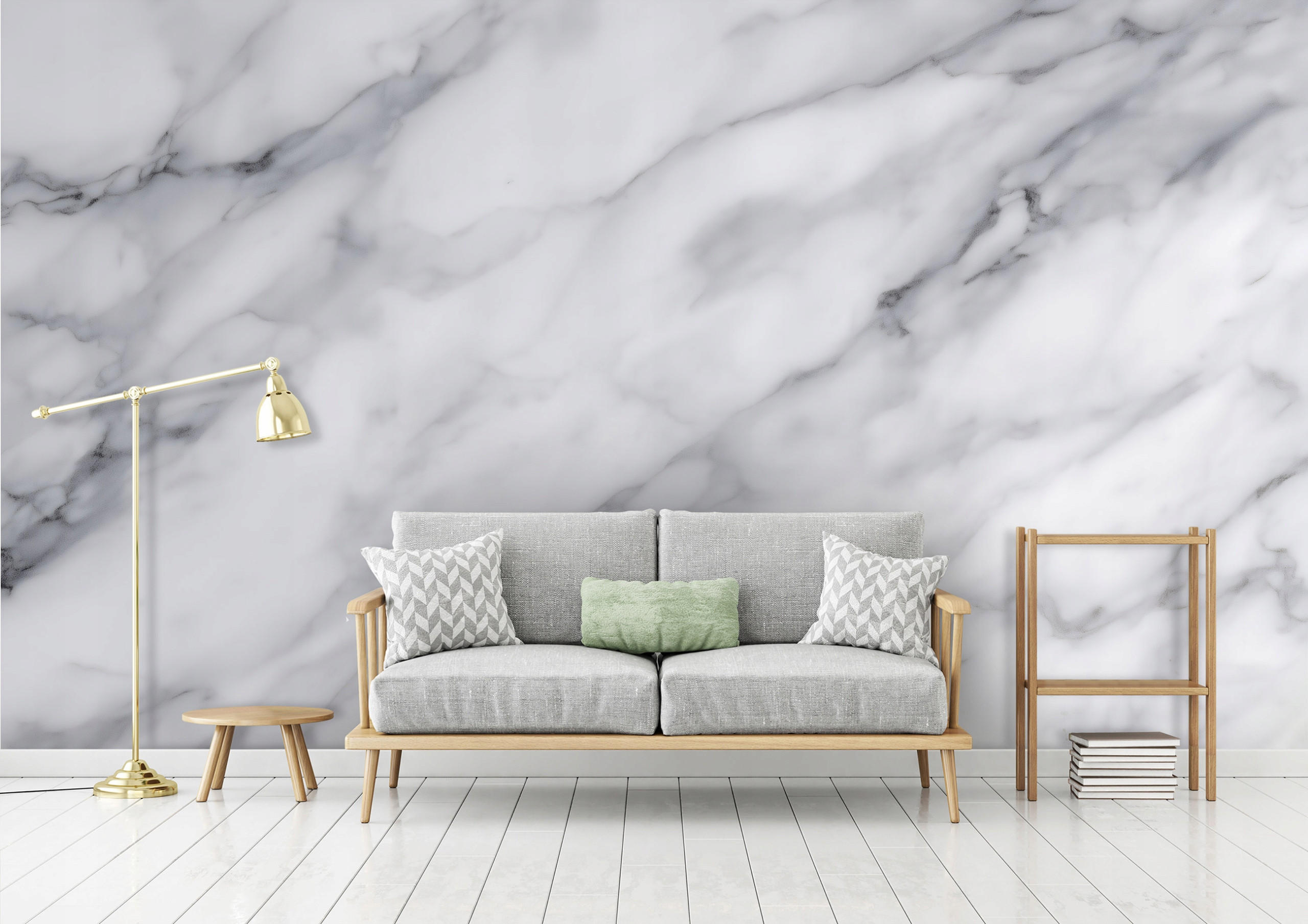 FOTOTAPETE Marmor Abstrakt Grau 350x250 cm - Multicolor, Papier (350/250cm) - Wallarena