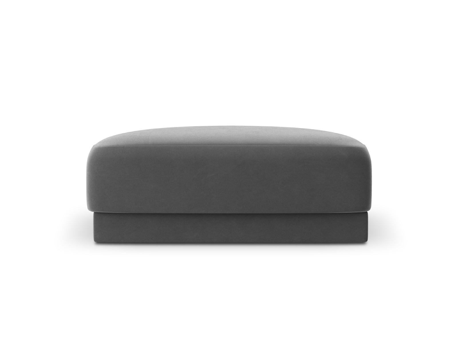 POUF Miley aus Samt grau - Grau, Textil (90/40/90cm) - Micadoni