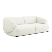 4-SITZER-SOFA Bouclé Stoff Weiß - Schwarz/Weiß, Kunststoff/Textil (232/81/98cm) - Makamii