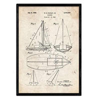 POSTER Segelboot Patent A3 Rahmenlos - Klar, Papier (29.7/5/42cm) - Nacnic