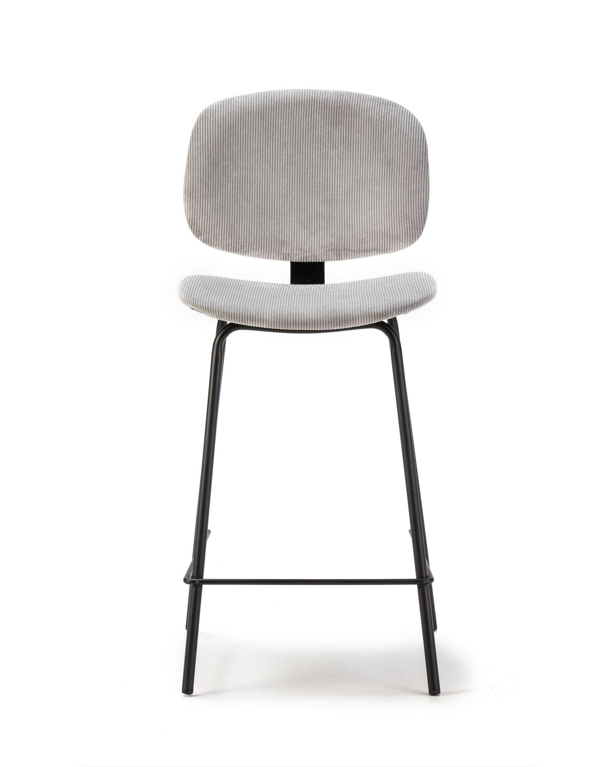 HOCKERN (Set aus 2) aus cordstoff mit schwarzen metallbeinen - arus 44/50/65 cm - Schwarz, Textil (50/65/44cm) - Calicosy