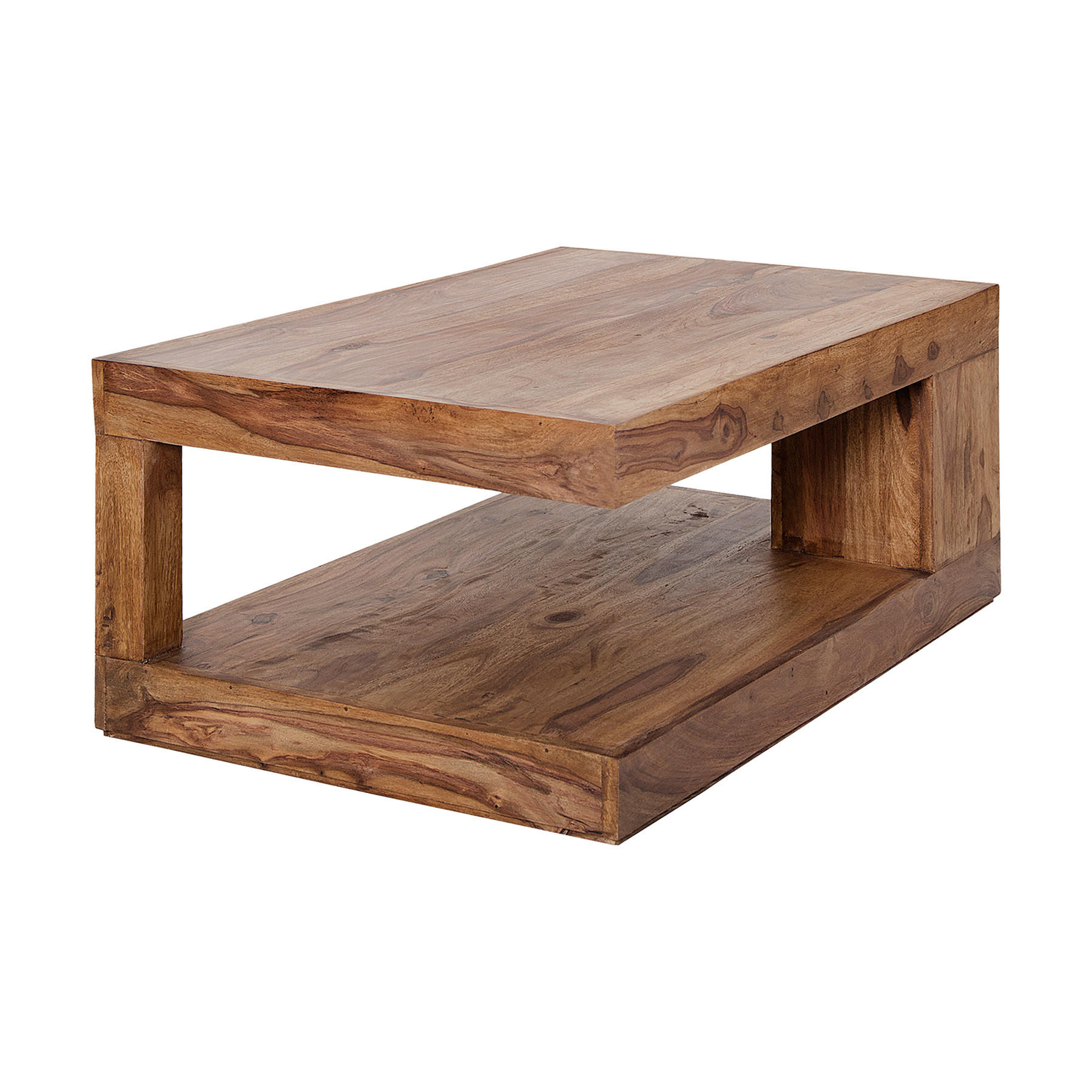 COUCHTISCH GIANT Sheesham rechteckig Natur 90cm - Braun, Holz (60/90/40cm) - riess-ambiente