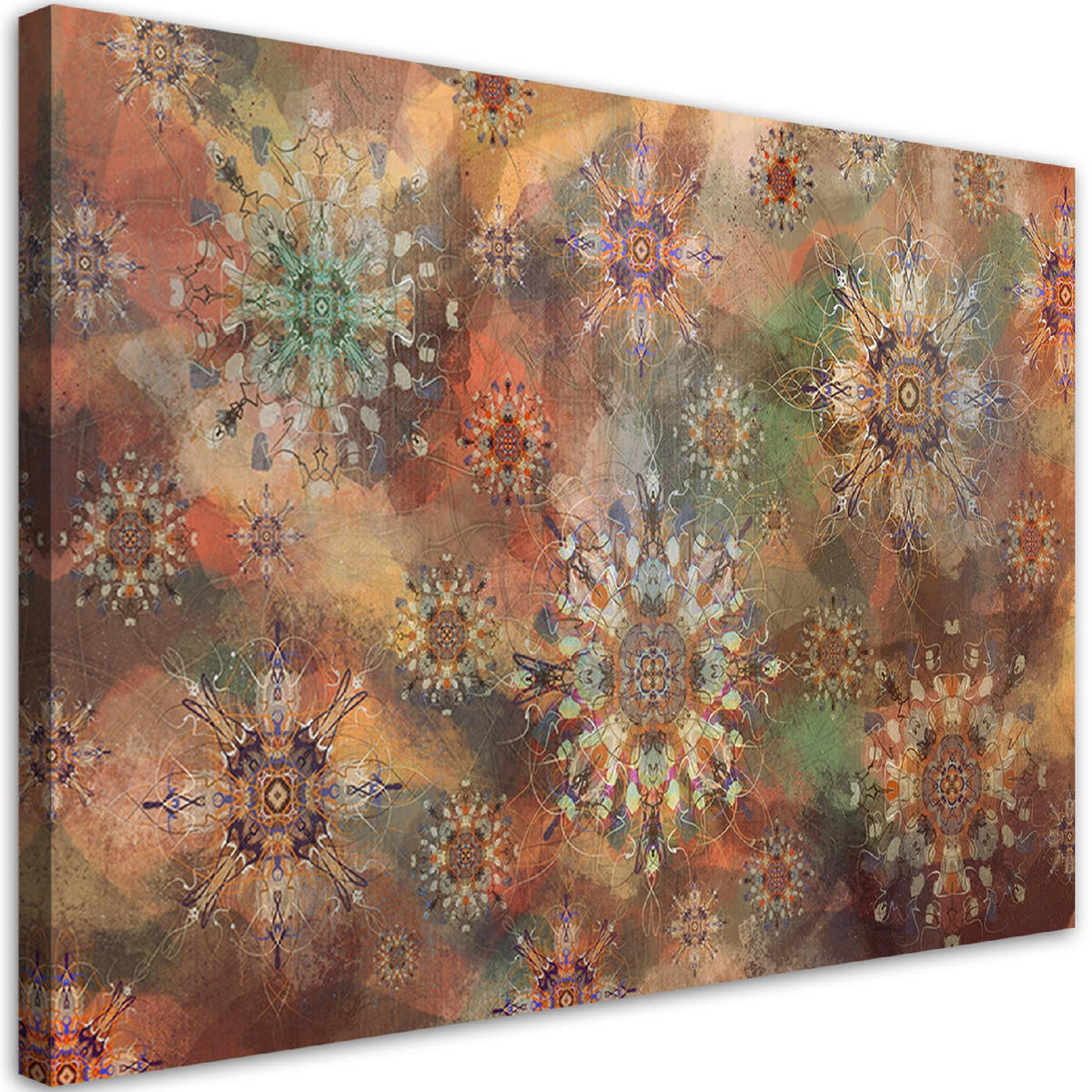 WANDBILD mosaik der sterne - Orange, Textil (60/40cm) - Feeby