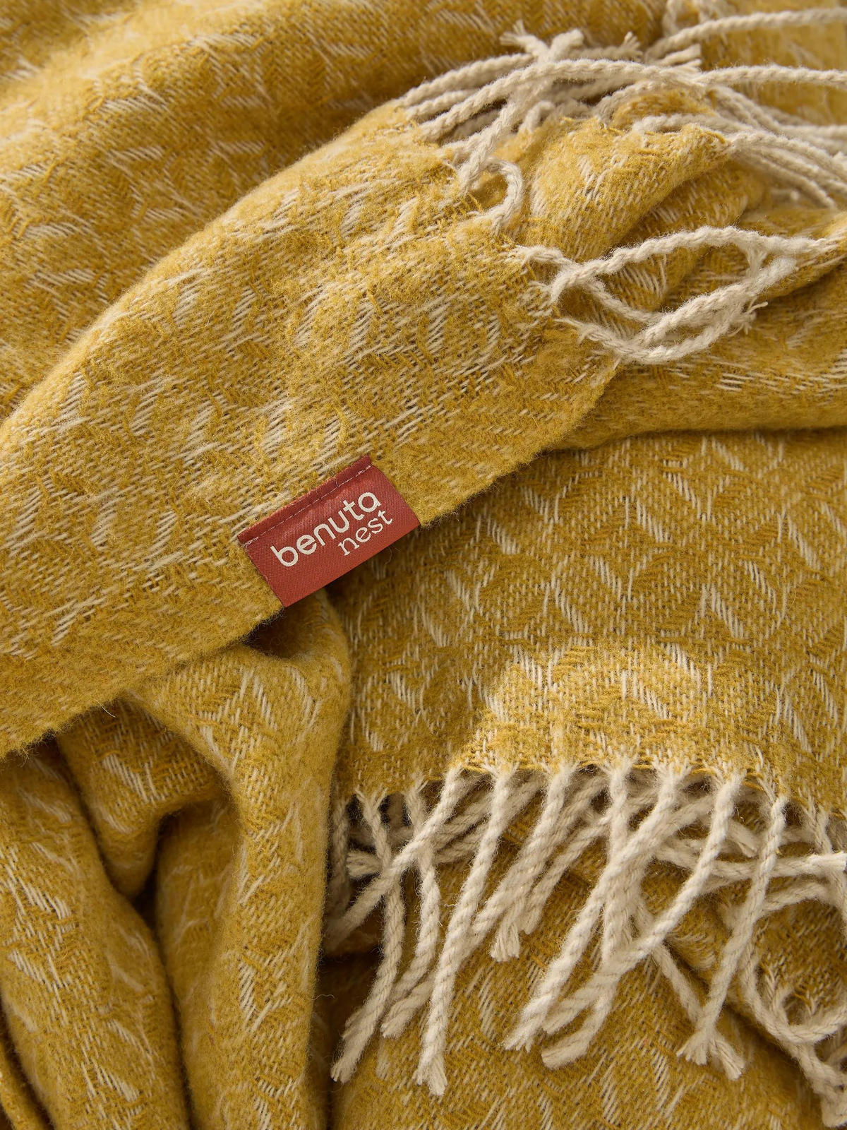 DECKE Liana Gelb 130/180 cm - Gelb, Textil (130/180cm) - benuta