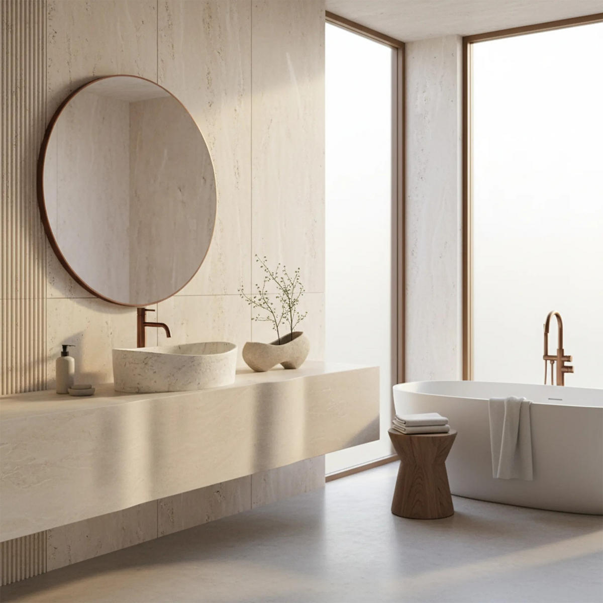 AUFSATZWASCHBECKEN Rea Dream - Beige, Keramik (36/15/50cm) - REA
