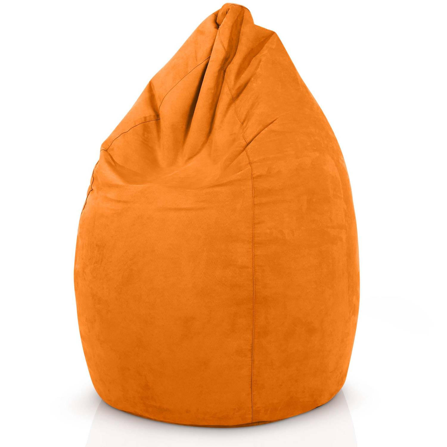 SITZSACK "Drop" 60x60x90cm - 220L - Orange, Textil (60/90/60cm) - Green Bean