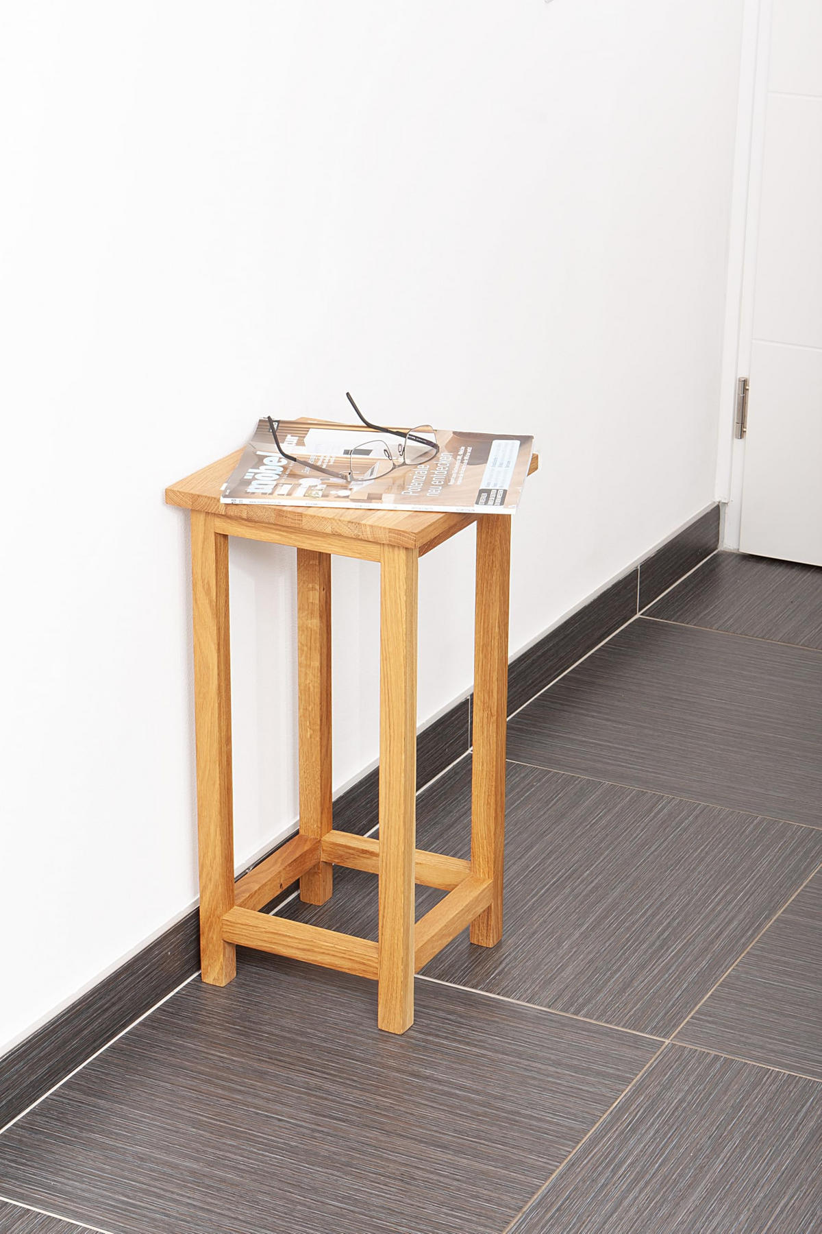 BLUMENSTÄNDER Maxi Platte 2cm Eiche 30x30x60cm - Eichefarben, Holz (30/30/60cm) - DELUKE