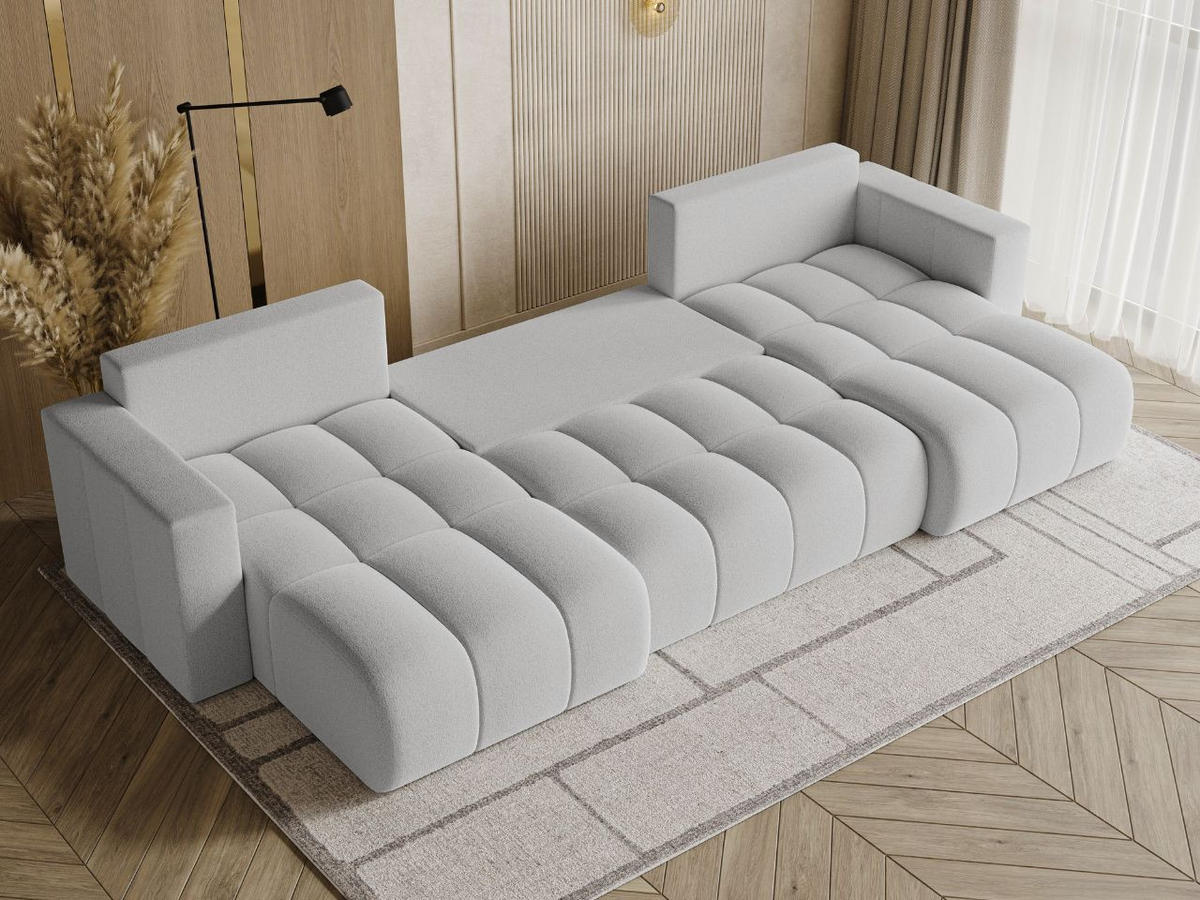 ECKSOFA U Neva Grau - Grau, Holz/Textil (370/170cm) - Graingold