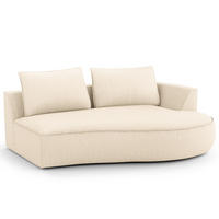 OTTOMANE - modular - Champagner/Schwarz, Kunststoff/Textil (196/82/146cm) - home24