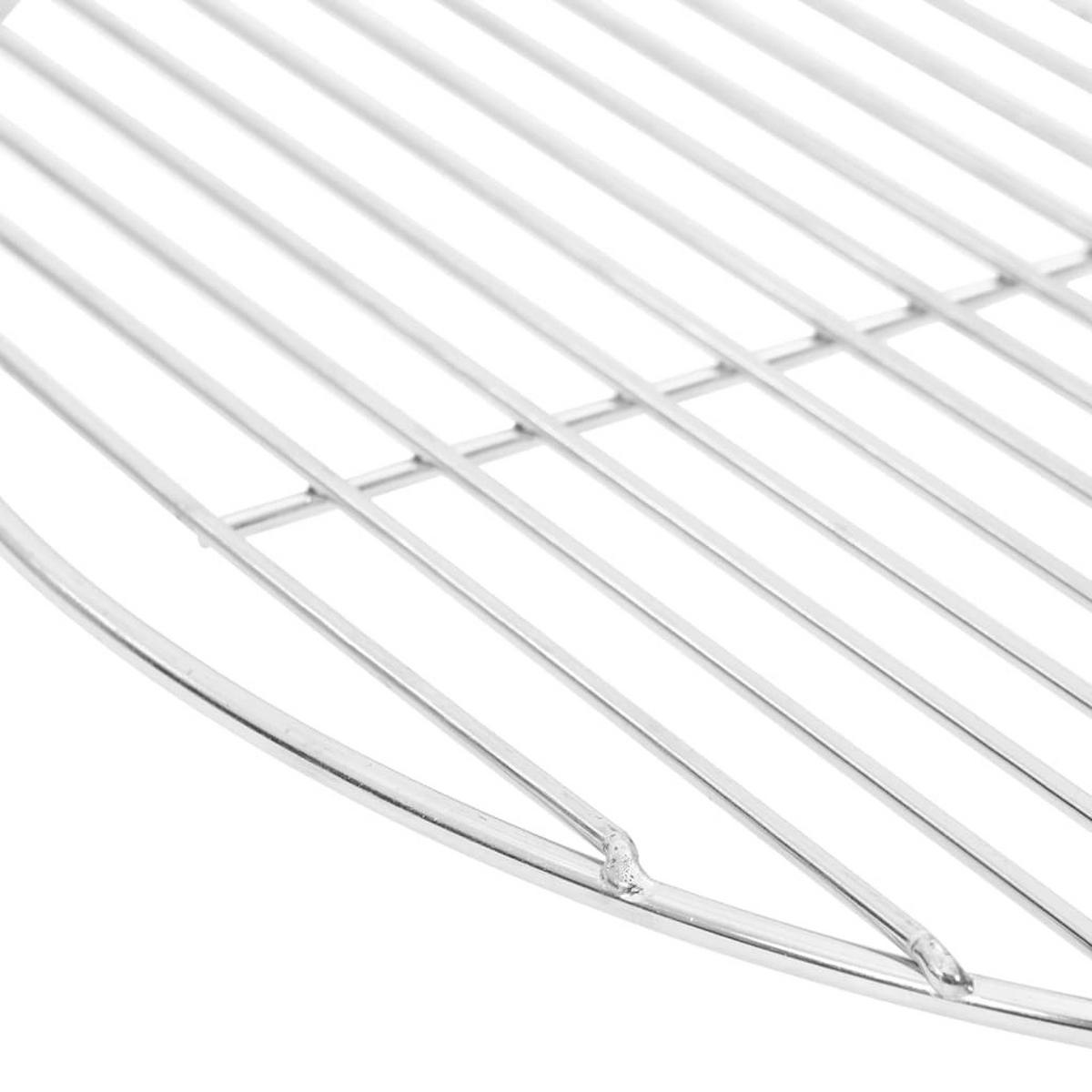 GRILLROST Rund Ø47 Cm 304 Edelstahl - Silberfarben, Metall (47/47cm) - vidaXL