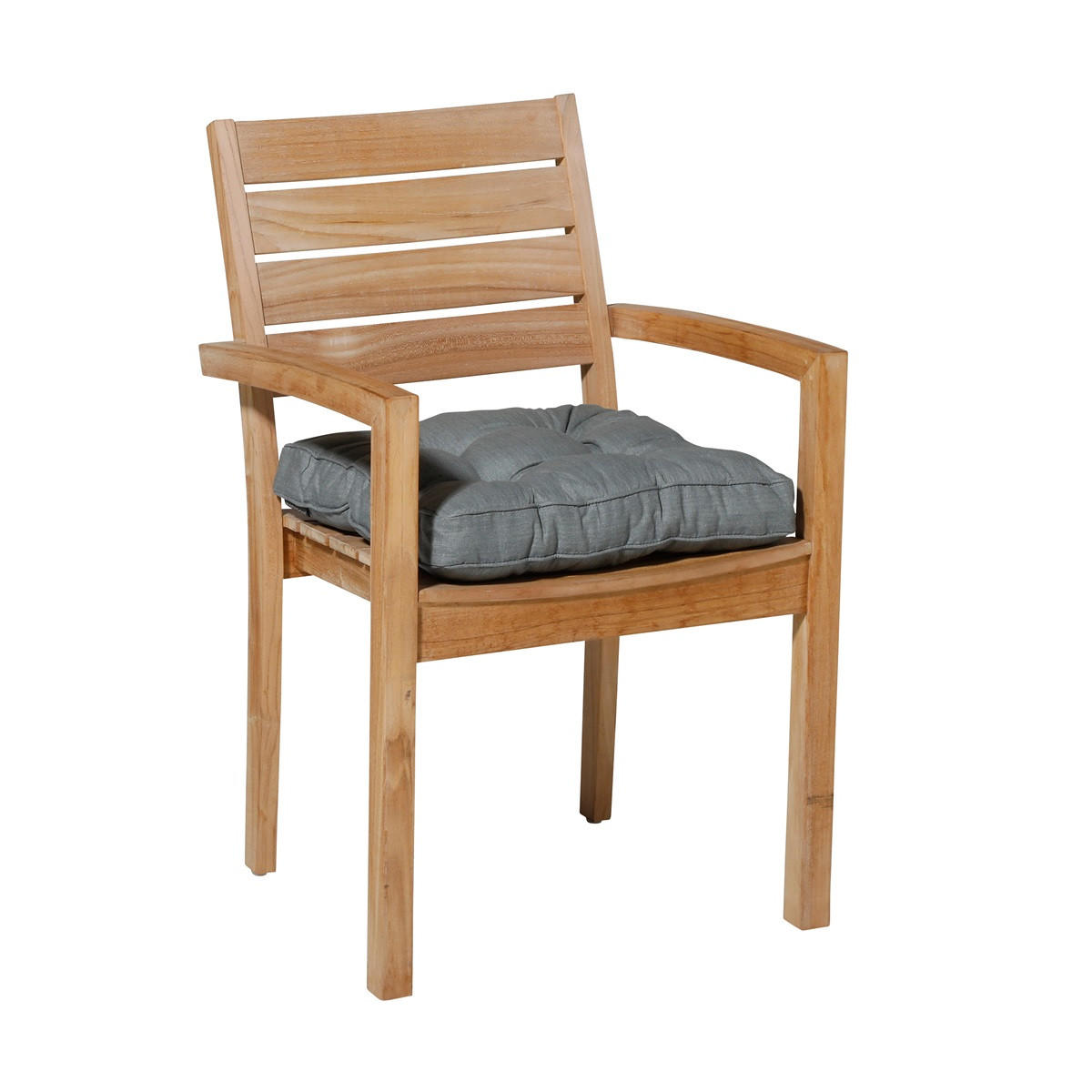 SITZKISSEN Basic 47/47 cm 4er-Set - Grau, Textil (47/8/47cm) - Madison