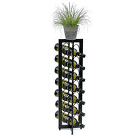 WEINREGAL X Metall Schwarz Stehend 80 cm 96323 - Schwarz, Metall (16/80/16cm) - DanDiBo