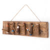 WANDGARDEROBE SAMOA Mahagoni Recyclingholz bunt - Multicolor, Holz (60/14/11cm) - DESIGN DELIGHTS