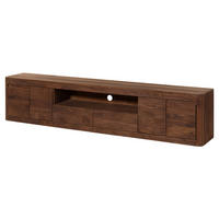 TV-BOARD Sheesham 240x40x50 rot-braun gebeizt TORONTO #167 - Dunkelbraun, Holz (240/50/40cm) - Massivmoebel24