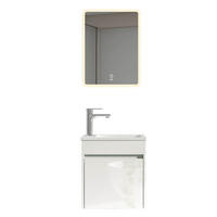 BADMÖBEL Komplettset BORKUM – Weiß - Weiß, Holzwerkstoff/Textil (45/48/25.5cm) - Home Deluxe
