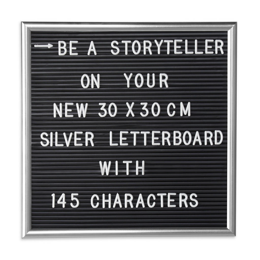 LETTERBOARD Argintiu 30x30 cm