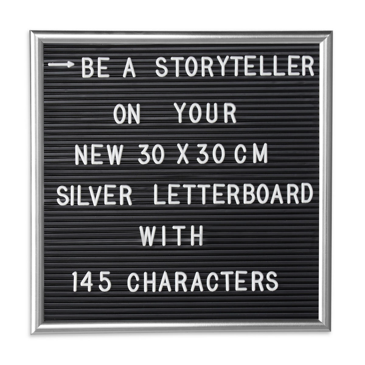 LETTERBOARD - Schwarz, Kunststoff (30/2/30cm) - Relaxdays