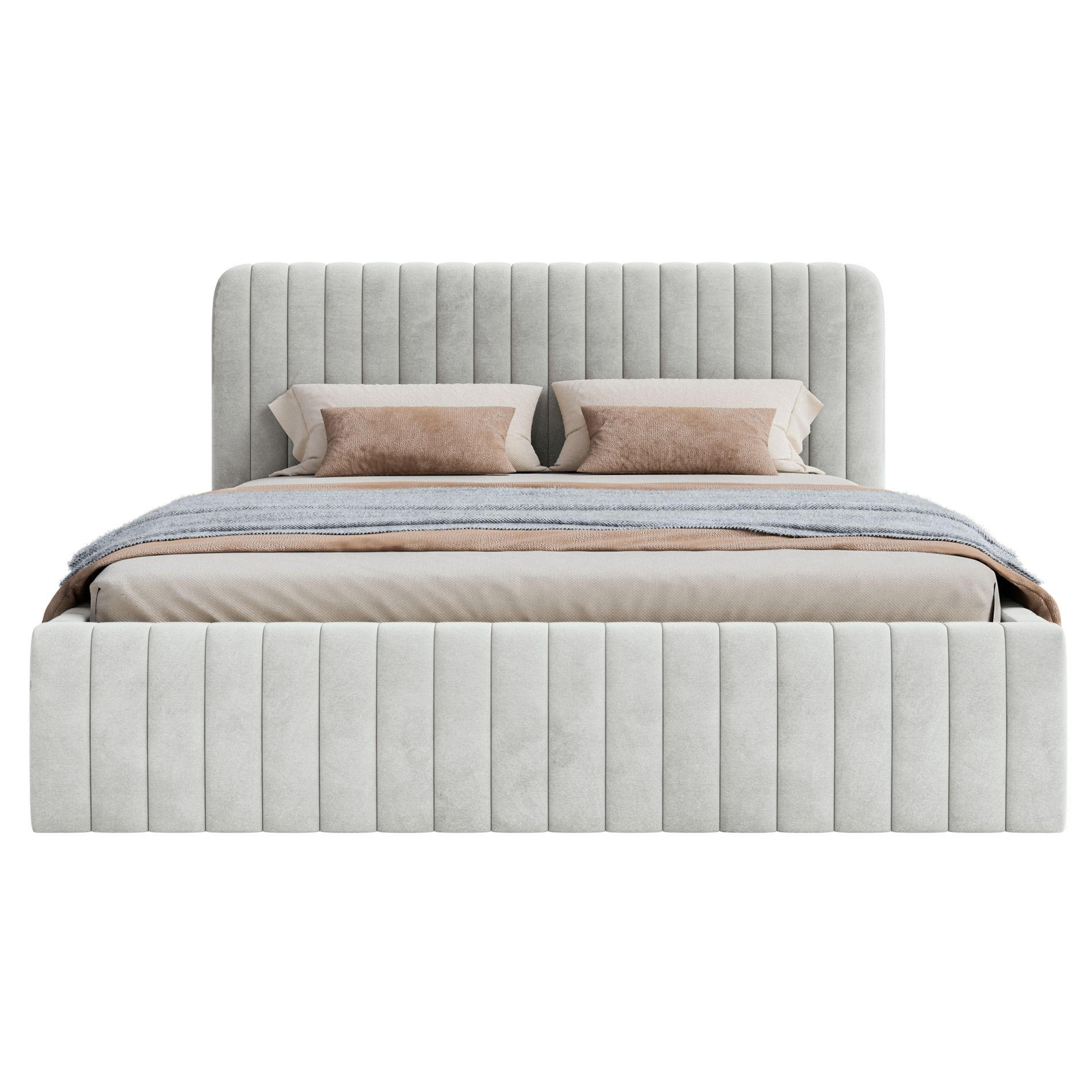 POLSTERBETT Saliano Taubengrau 180x200 cm - Grau, Kunststoff/Textil (180/200cm) - Selsey