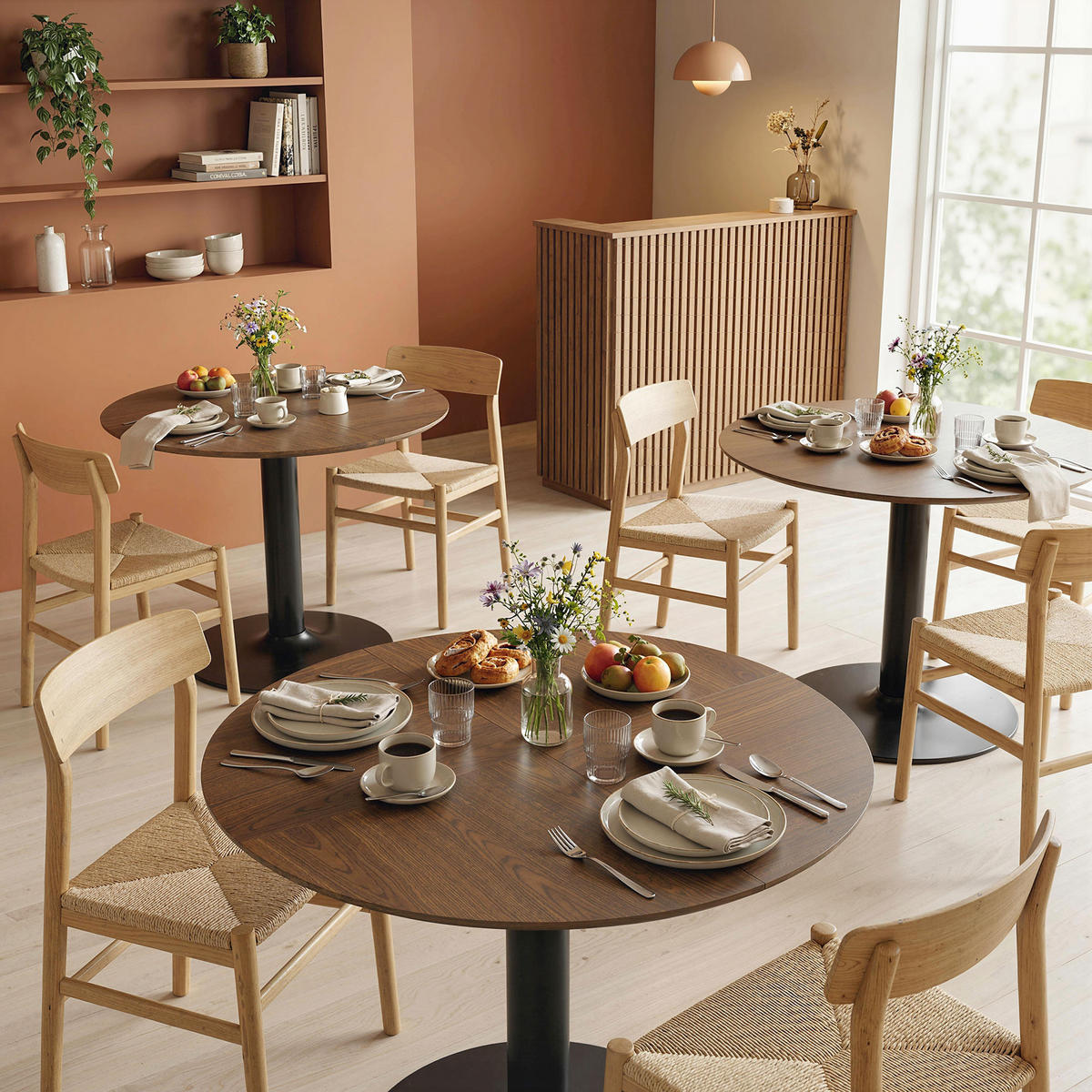 ESSTISCH Runder DE-16541 110 cm, für 4-6 Personen Braun - Braun, Holzwerkstoff (110/110/78cm) - ComfortXL
