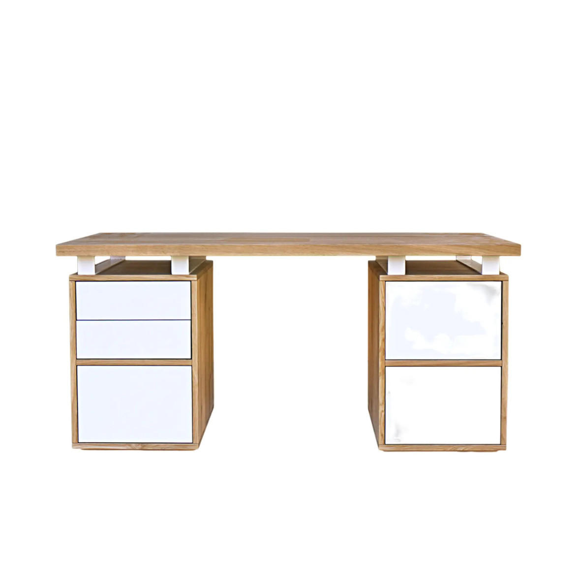 SCHREIBTISCH mit Holzplatte und Schubladen DORIS I - Eichefarben, Holz (70/160/75cm) - Rawood Furniture