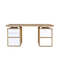 SCHREIBTISCH mit Holzplatte und Schubladen DORIS I - Eichefarben, Holz (70/160/75cm) - Rawood Furniture