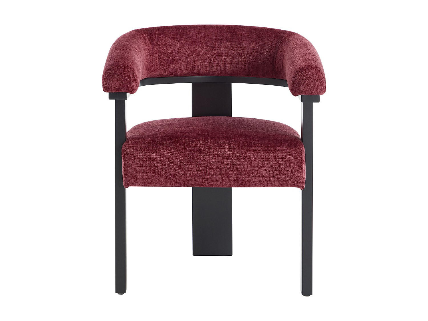 STUHL - 64 cm x 60 cm - holz - schwarz, bordeaux Livelia - Schwarz, Textil (64/78/60cm) - Vente-Unique