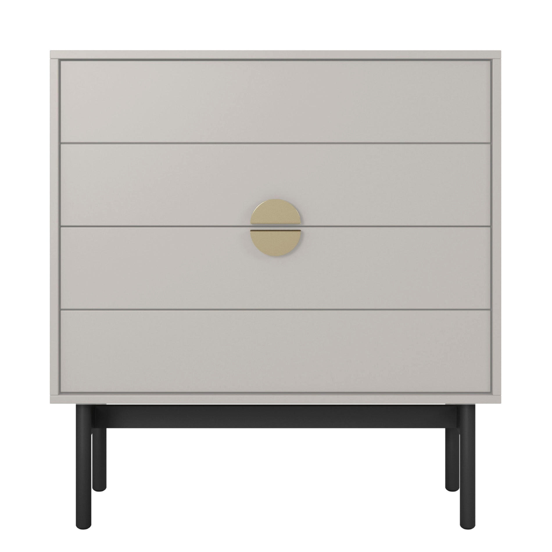KOMODA Stoon II so 4 zásuvkami 85 cm - čierna/zlatá, kov/kompozitné drevo (85/92/38cm) - Selsey