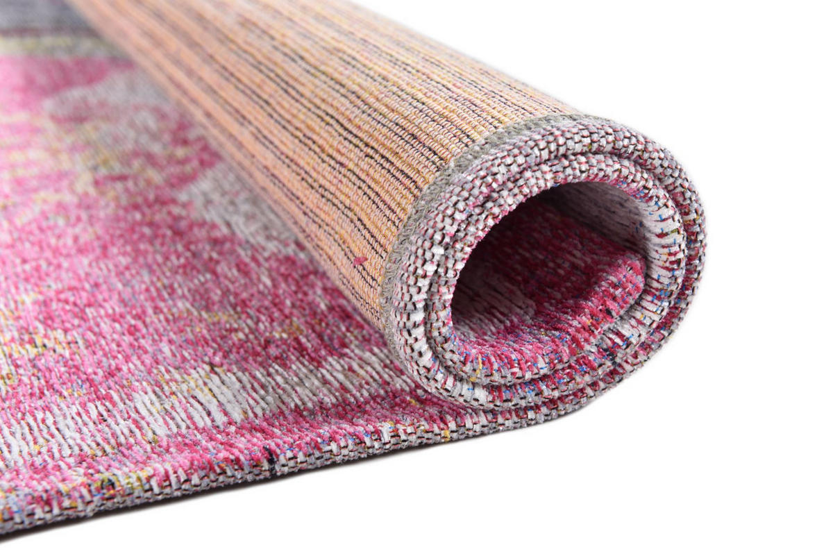 FLACHWEBETEPPICH Cosima 130x190 cm - Pink, Textil (130/190cm) - Gino Falcone