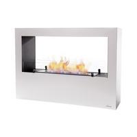 BIOETHANOL-KAMIN Weiß Bodenmodell inklusive 3 L Brennblock - Weiß, Metall (100/70/30cm) - Purline