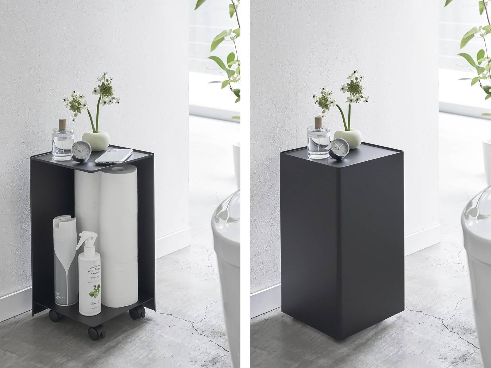 TOILETTENPAPIER-AUFBEWAHRUNG Tower schwarz 23/43/23 cm - Schwarz, Metall (23/43/23cm) - Yamazaki