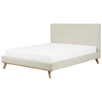 POLSTERBETT mit Lattenrost 180x200 cm Beige Talence - Beige, Textil (180/200cm) - Beliani