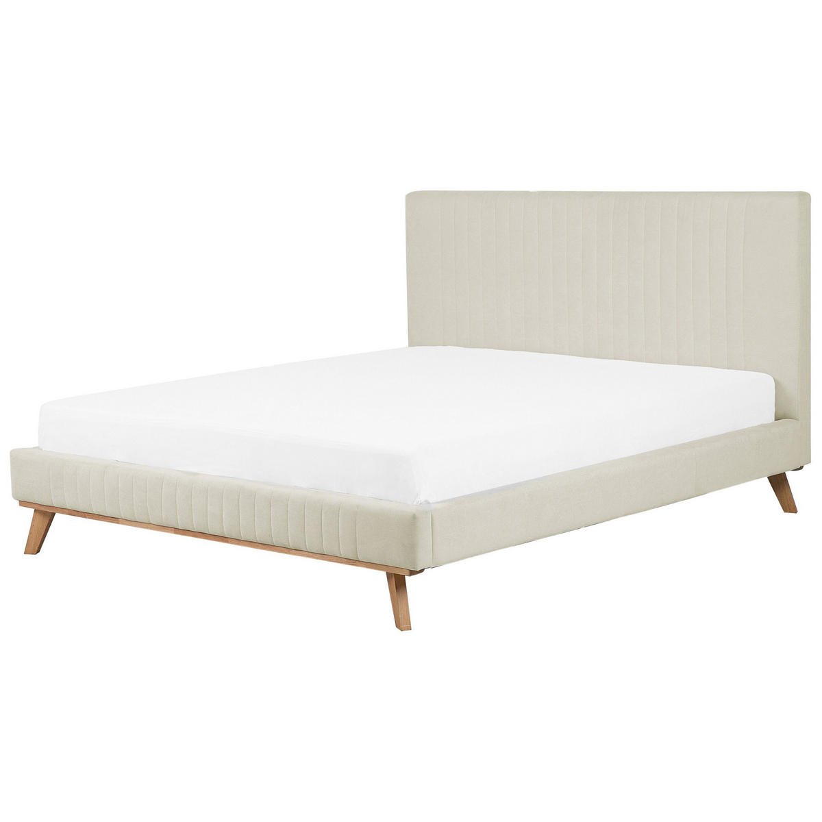 POLSTERBETT mit Lattenrost 180x200 cm Beige Talence - Beige, Textil (180/200cm) - Beliani