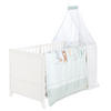 BABYBETTSET 'Woodland Buddies' 70 x 140 inkl. kompletter Ausstattung - Weiß / Pastellgrün - Weiß, Holz (70/140cm) - Roba
