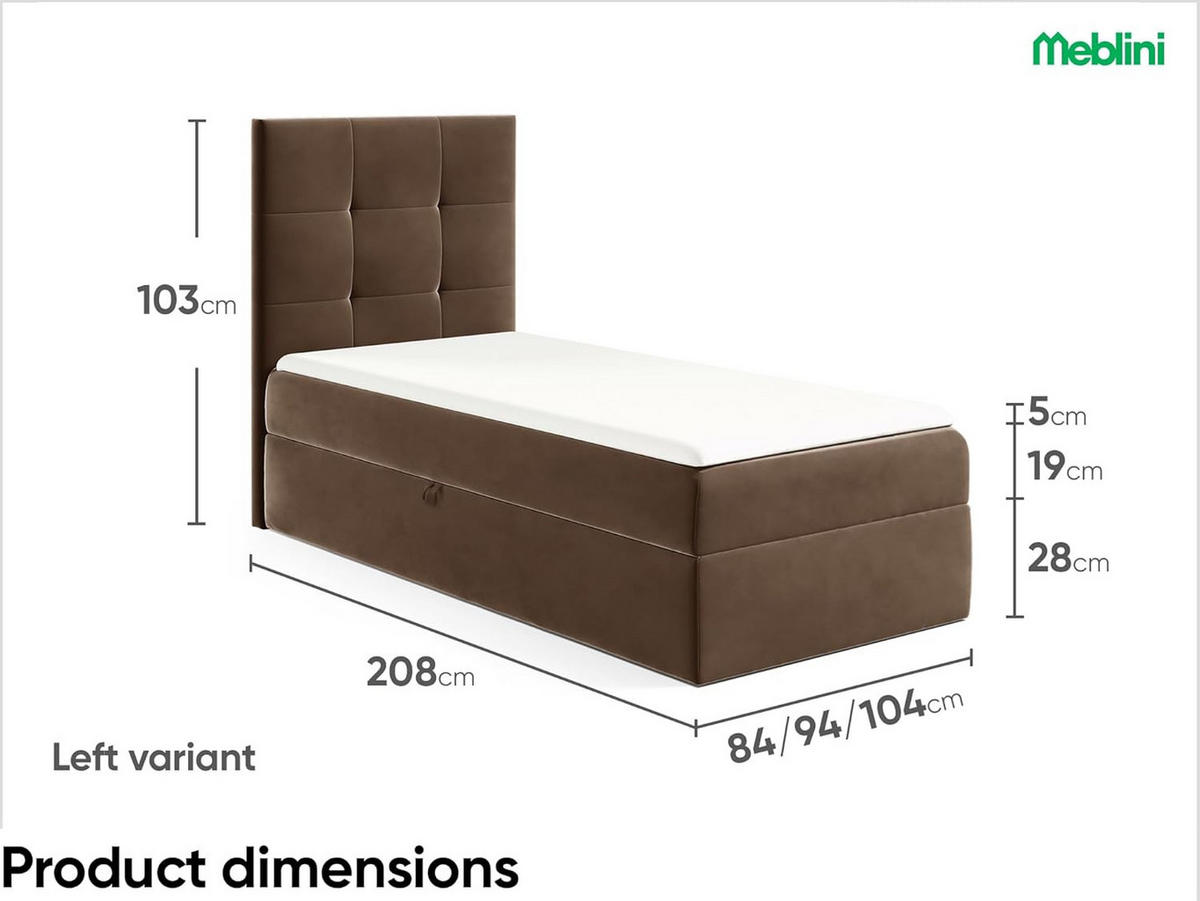 KINDERBETT MINO 2 - Braun, Holzwerkstoff (84/208cm) - Meblini